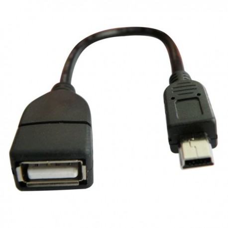 Cable OTG de USB A hembra a mini USB 15 cms